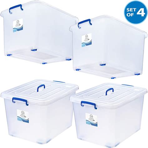 95 Quart Plastic Storage Bins With Lids And Wheels Great For Toys