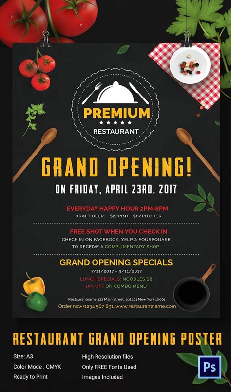 16 Free Restaurant Grand Opening Templates Word Doc Psd Gambaran