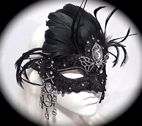 Black Beauty Rhinestone Masquerade Mask Ma 102 Halloween Face Mask
