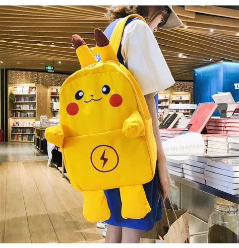 Cute Pikachu Canvas High Quality Large Capacity Backpack Uuniquestyle