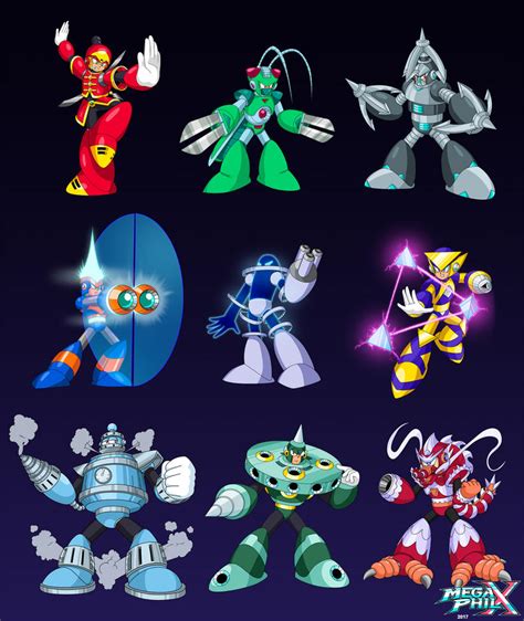 9 New Robot Masters Illustrations By Megaphilx On Deviantart