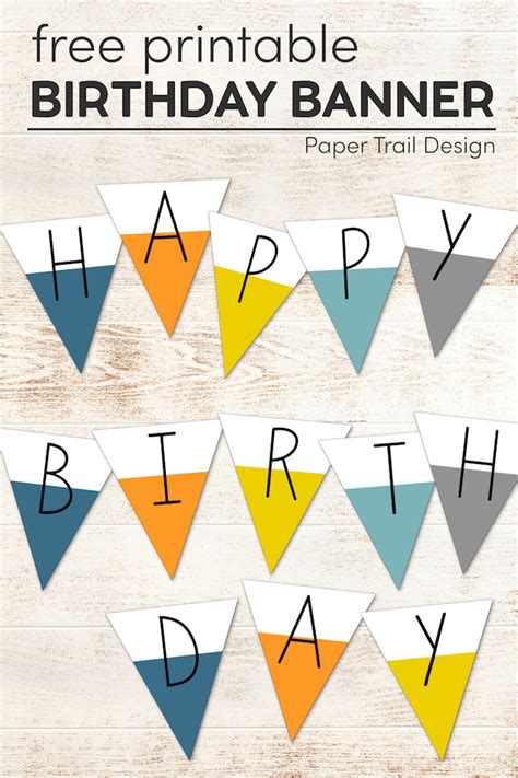 Happy Birthday Paper Banner Printable