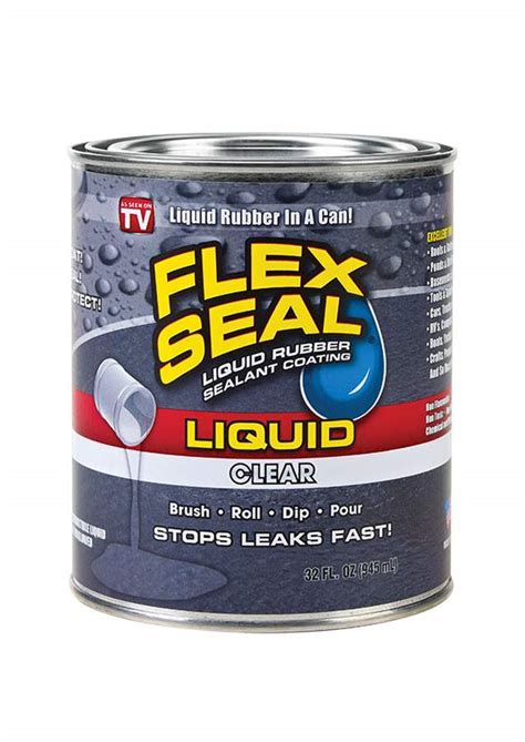 Flex Seal LFSCLRR32 1-Quart Clear Liquid Rubber Sealant at Sutherlands