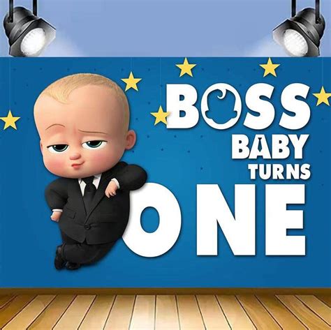 Baby Boss Backdrop Baby Turns One Photography Background for Kids