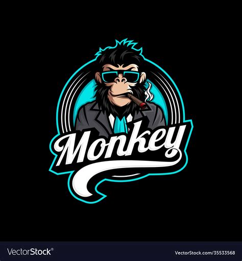 Monkey Mascot Logo Royalty Free Vector Image Vectorstock