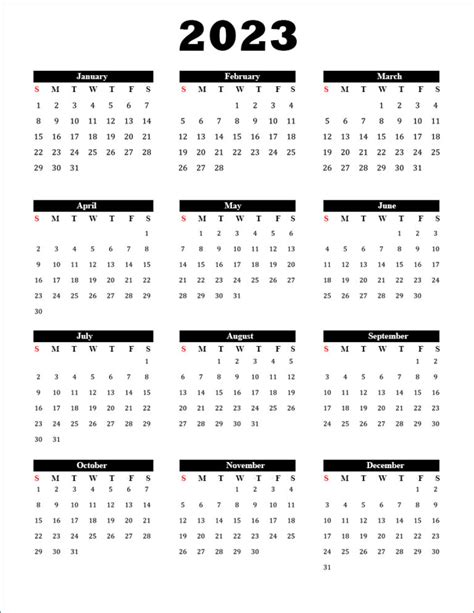 Tabela Ir Annual 2023 Printable Calendars Imagesee
