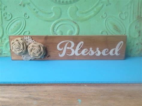 Wooden Stained Blessed Wall Sign Home Decor Blessed Hanger