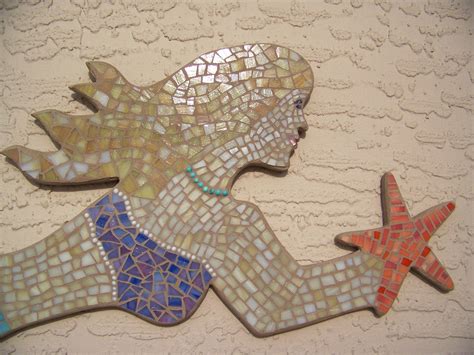 Maybe you would like to learn more about one of these? Blue Wave Glass: Mosaic Mermaid Wall Art - Beach Home Decor