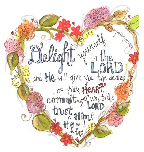 Delight Heart Psalm 37 4 5 Delight Yourself In The Lord Etsy