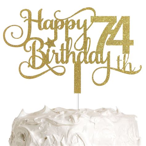 Alpha K Gg 74th Birthday Cake Topper Happy 74th Birthday Cake Etsy