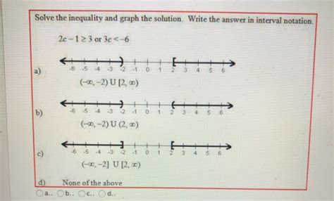 Solve The Inequality Write The Answer In Interval Notation 4x 4 And