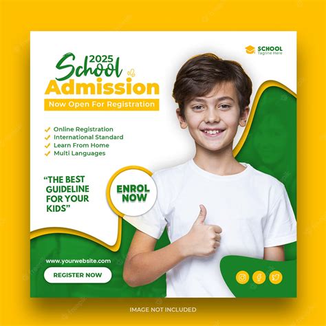 Premium Psd School Admission Social Media Post Or Web Banner Template