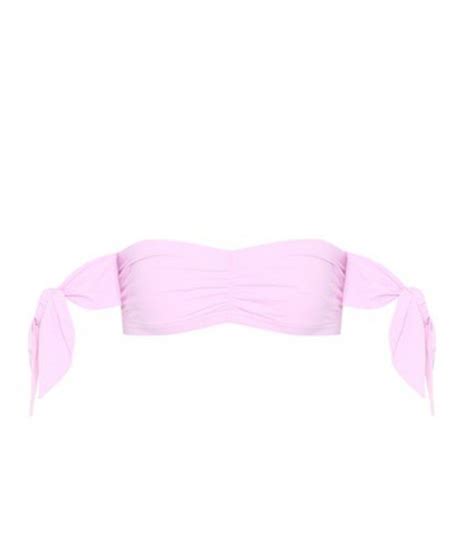 Karla Colletto Bandeau Bikini Top In Pink Wheretoget