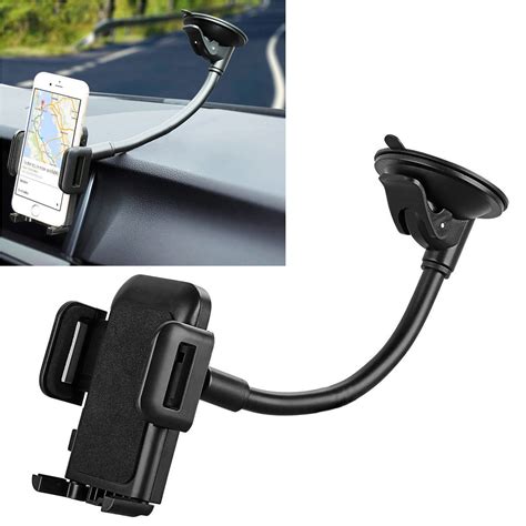 Cell Phone Car Mount 360 Degree Rotatable Windshield Dashboard Pu