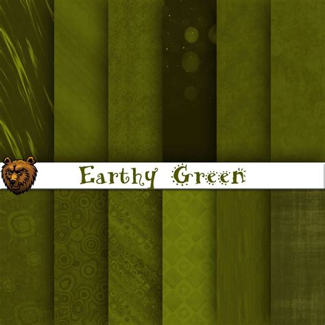 Green Digital Paper Green Background Green Scrapbook Etsy Green