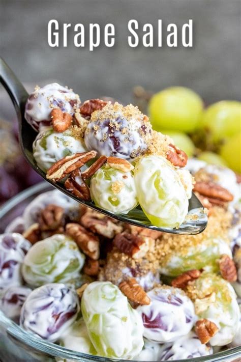 These cream cheese chicken enchiladas are filled with creamy cream cheese chicken the best cream cheese chicken enchiladas!! This Easy Grape Salad recipe is a creamy fruit salad made ...