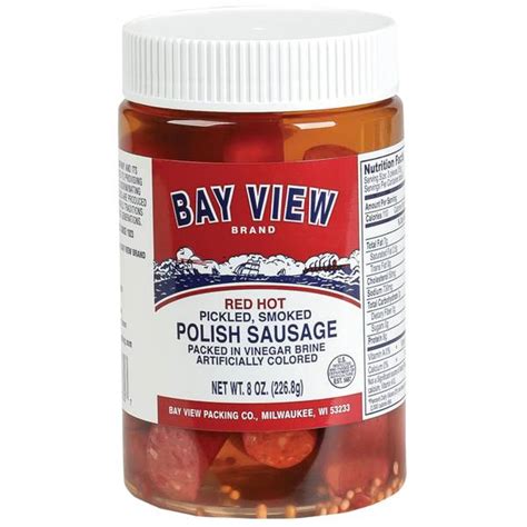 Bay View 8 Oz Pickled Red Hot Polish Sausage 712540 Blains Farm