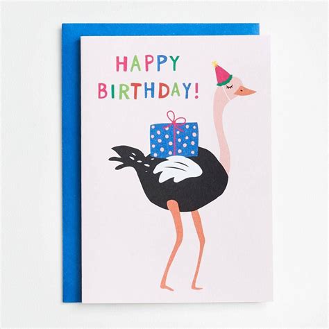 Ostrich Birthday Card Paper Source Birthday Cards Happy Birthday