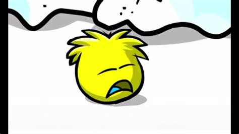 The Yellow Puffle Is Crying Because He Heard Cats Two Angry Yowls In