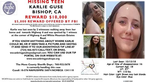 Karlie Guse Is Still Missing From California If You Have Seen Anything No Matter How Small