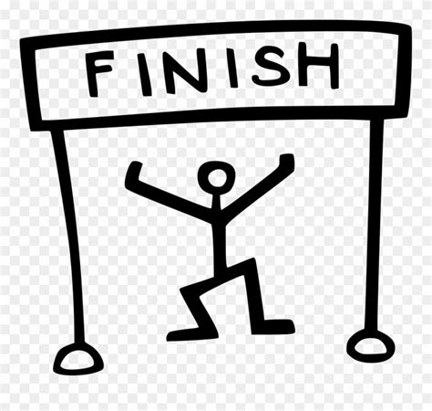 Finish Line Clipart Black And White Clip Art Finish Line Png