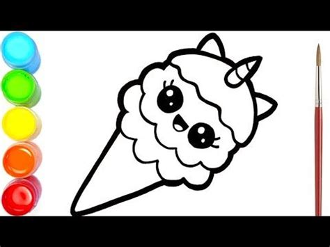 Mewarnai Menggambar Ice Cream Unicorn