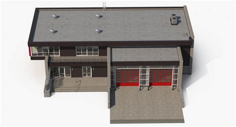 3d Modern Fire Station Building Model 3d Molier International