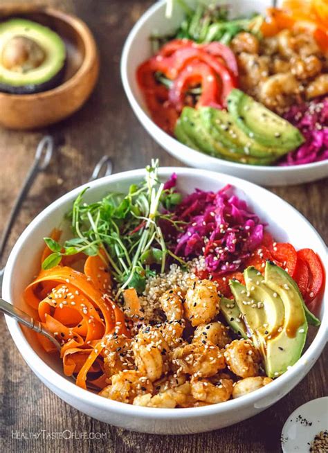 Quinoa Poke Bowl With Shrimp Healthy Taste Of Life