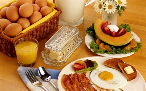 Download Butter Toast Juice Basket Milk Fruit Egg Food Breakfast Hd