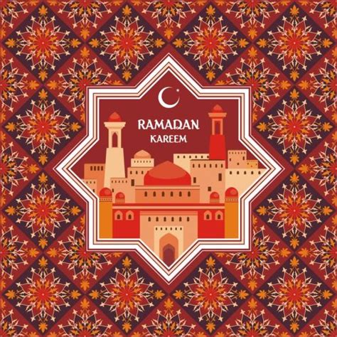 Ramadan Pattern With Greeting Card Vector 01 Vector Card Free Download