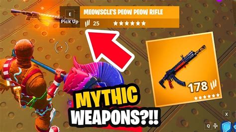 Mythic Weapons Brutus Minigun And Meowscles Peow Peow Rifle