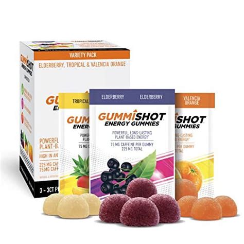 Gummishot Energy Gummies 225 Mg Of Plant Based Caffeine Chews