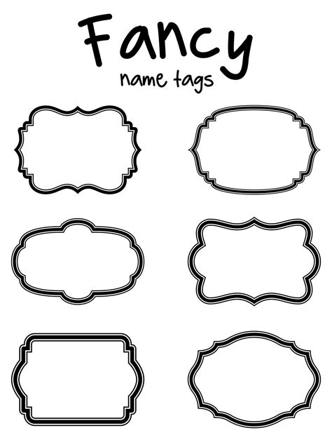 Fancy Name Labels Templates Printable Labels Printables Free