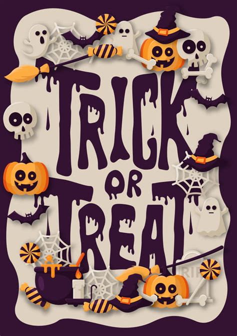 Trick Or Treat Halloween Background Design Vector Eps Uidownload