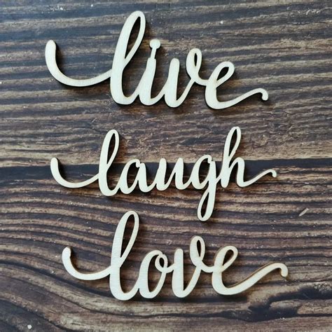 12pcs Live Laugh Love Wood Laser Cut Sign Art Wall Decor Live Laugh