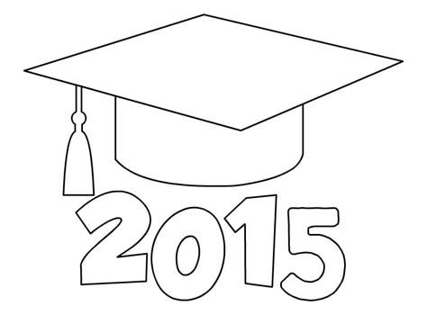 2015 Graduation Cap Coloring Page Free Printable Coloring Pages For Kids
