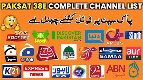 PAKSAT 38 East Complete Channel List 2023 YouTube