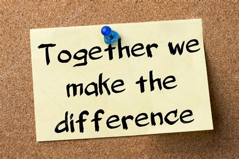 Together We Make The Difference Adhesive Label Pinned On Bulle