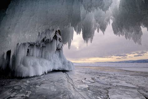 Kharantsy Ice Caves Baikal Lake Olkhon Island Siberia Russia
