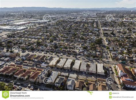 Valley Haze And Sprawl Los Angeles Aerial Stock Image Image Of Haze
