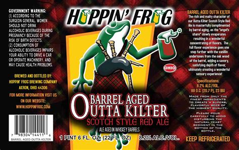 Hoppin Frog Bourbon Barrel Aged Outta Kilter Scotch Red Ale Coming