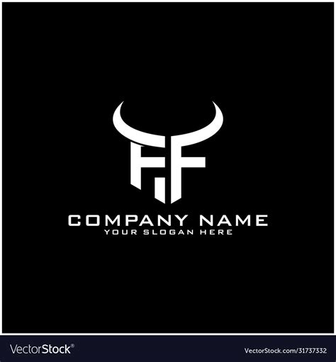 Ff Letter Logo Icon Design Template Elements Vector Image