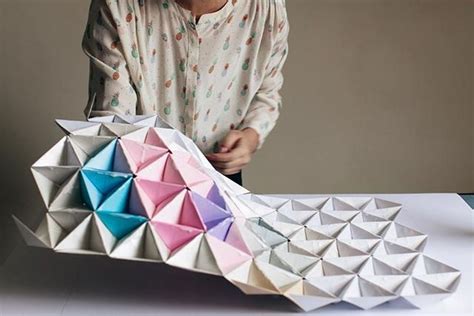 Diy Origami Wall Display Designsponge Yaratıcı Kağıt Sanatı Dekor
