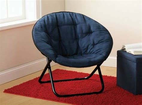 The white bedroom chair can be folded back when not in use allowing you to. Microsuede Round Folding Papasan Style Chair Lounge - Blue ...