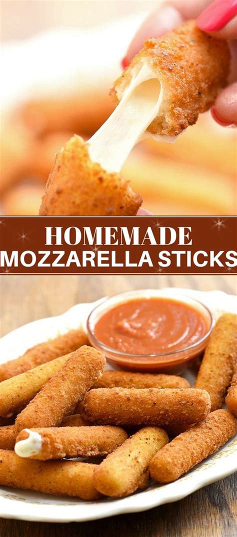 Homemade Mozzarella Sticks With Marinara Sauce Chef Links