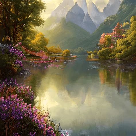 Stunningly Beautiful Watercolor Illustration Fantasy Landscape