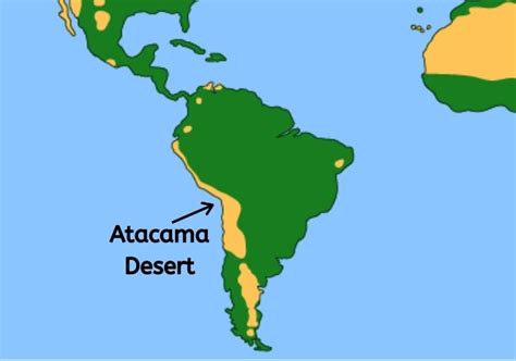 Atacama Desert South America Map Map