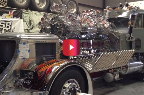 Custom Peterbilt Truck Has Monstrous Engine With 24 Cylinders 12