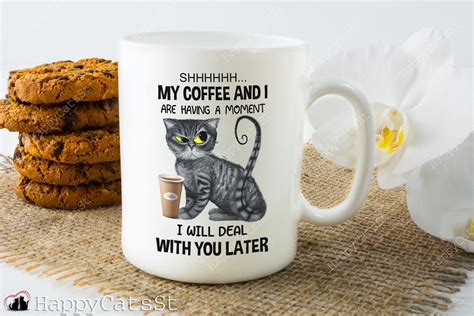 Funny Cat Coffee Mug Funny Cat Mug Black Cat Gift Cat Owner Etsy