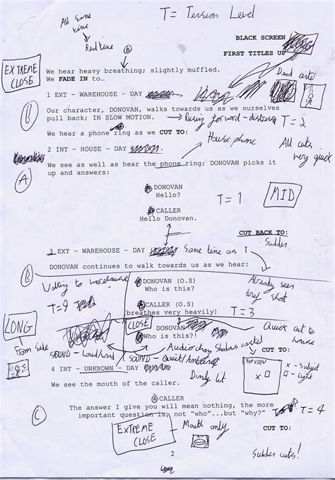Sideway Films Annotated Draft Of Screenplay